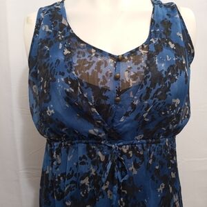 𝅺CONVERSE Blue Black Gray Dress Junior's Size Medium